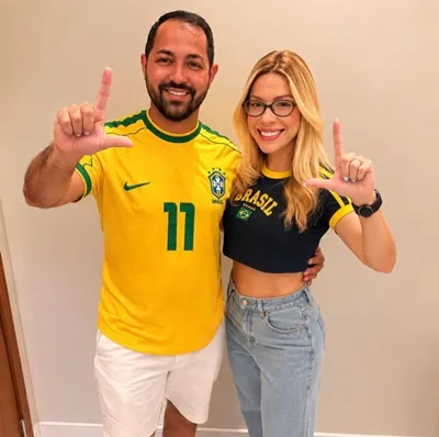 Foto: Prefeito William Vieira e sua esposa Thais Ferreira / Redes Sociais